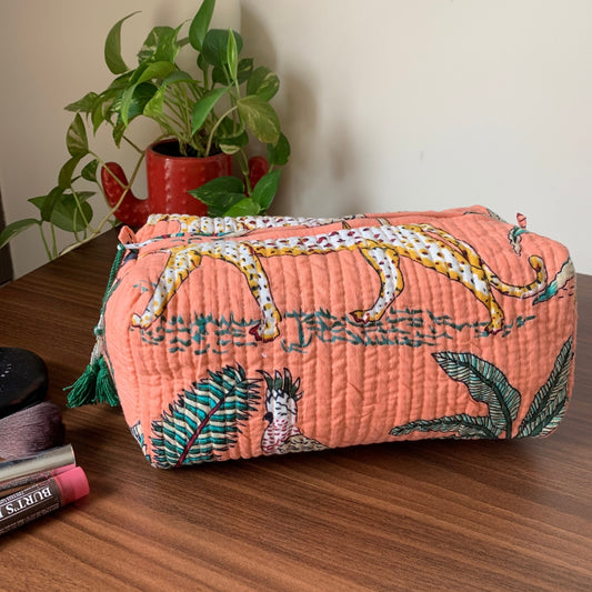 Orange Jungle Toiletry Kit