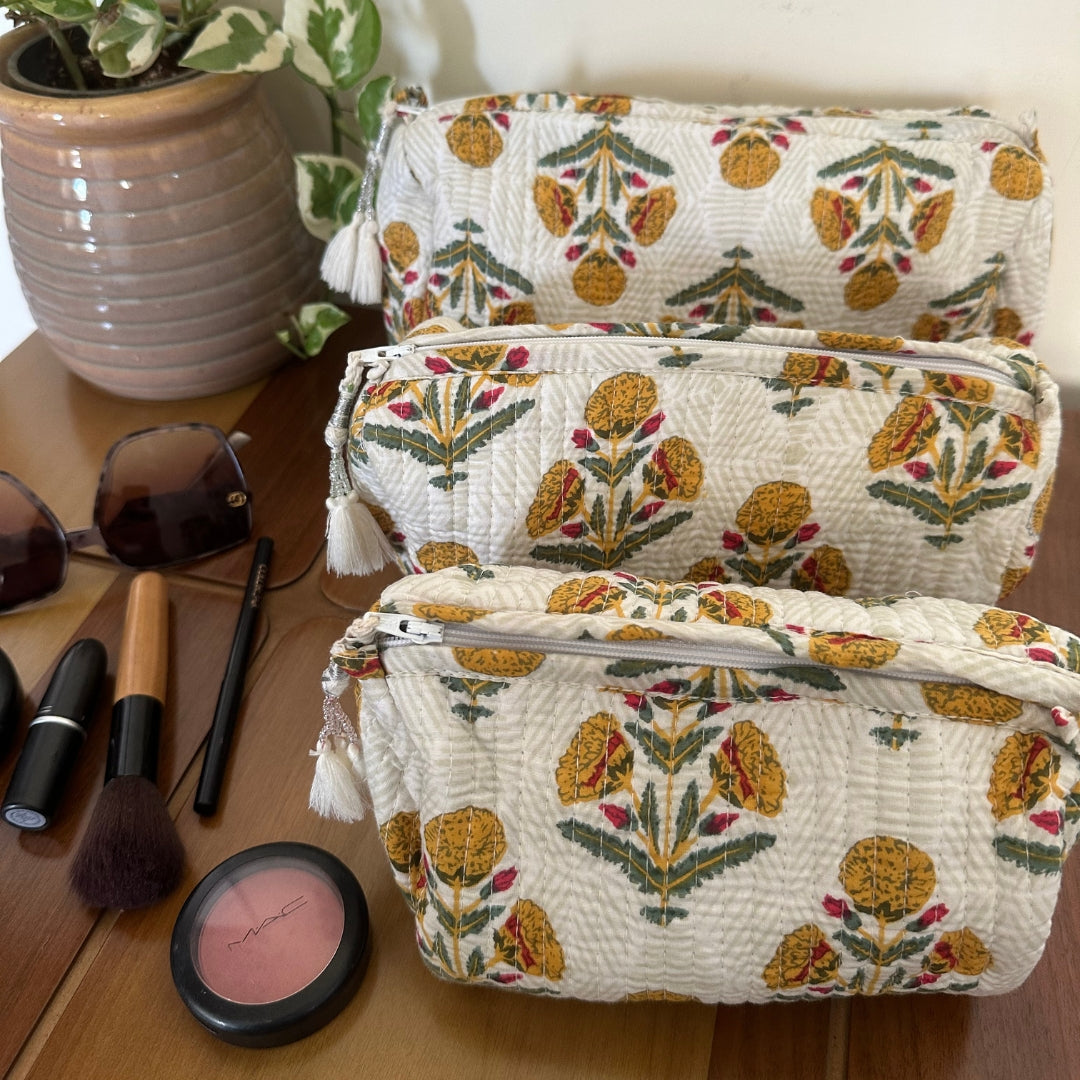 Yellow Marigold Toiletry Kit