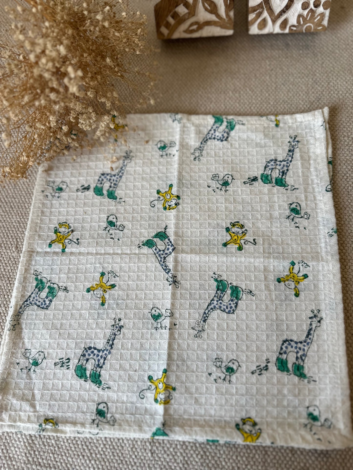 Naughty Blue Giraffe Face Towel