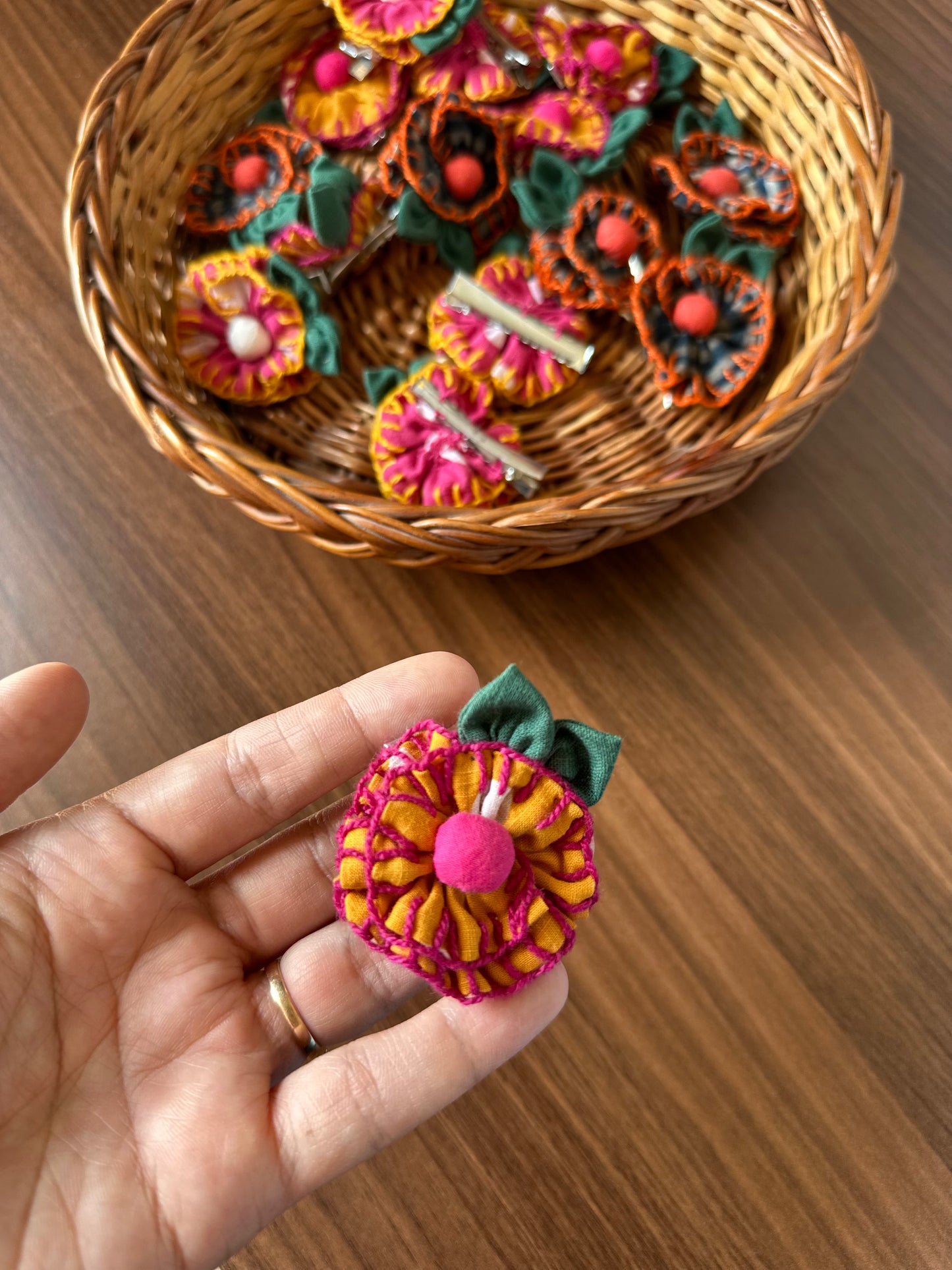 Stitch Flower Hairclips