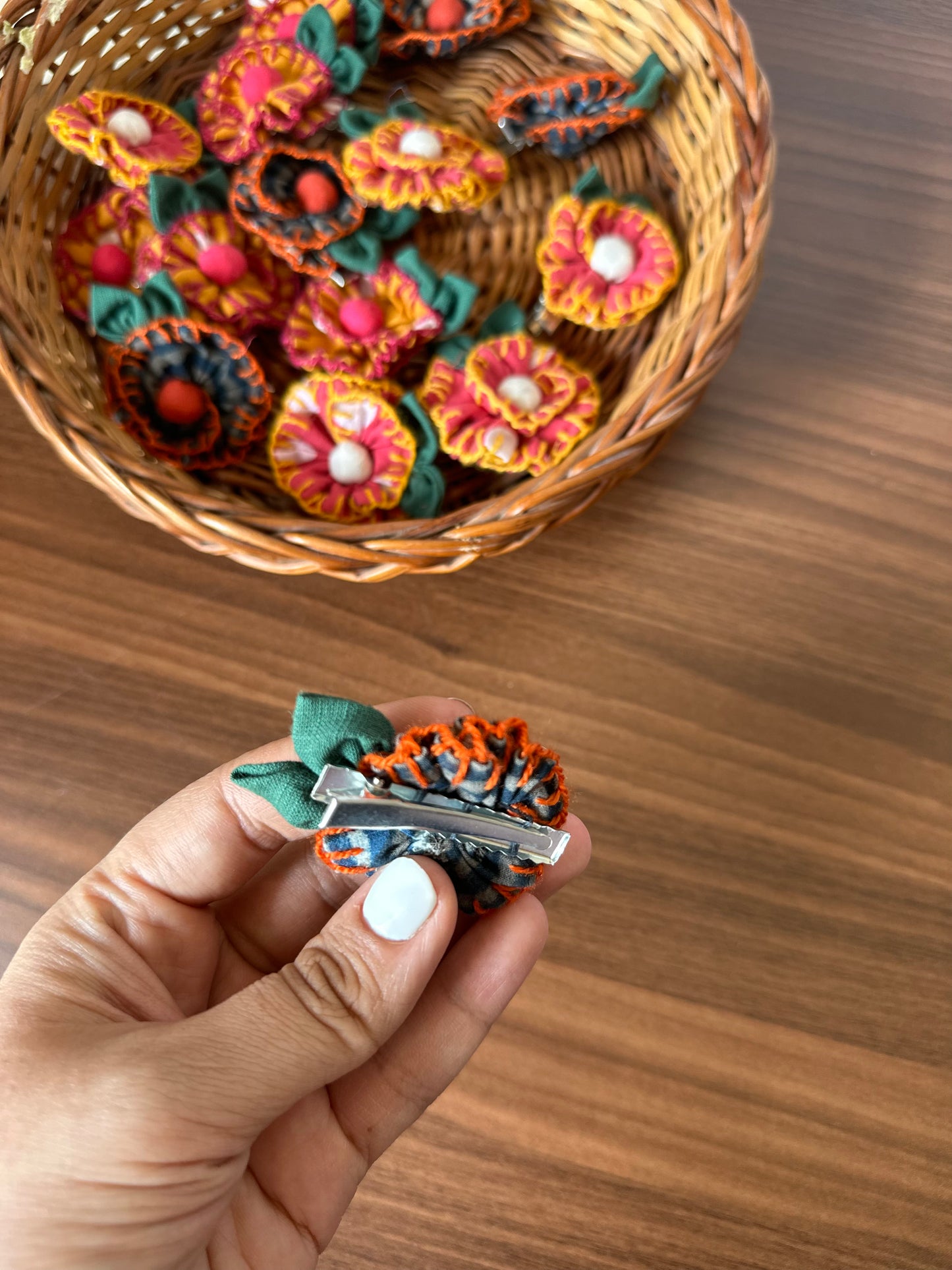 Stitch Flower Hairclips