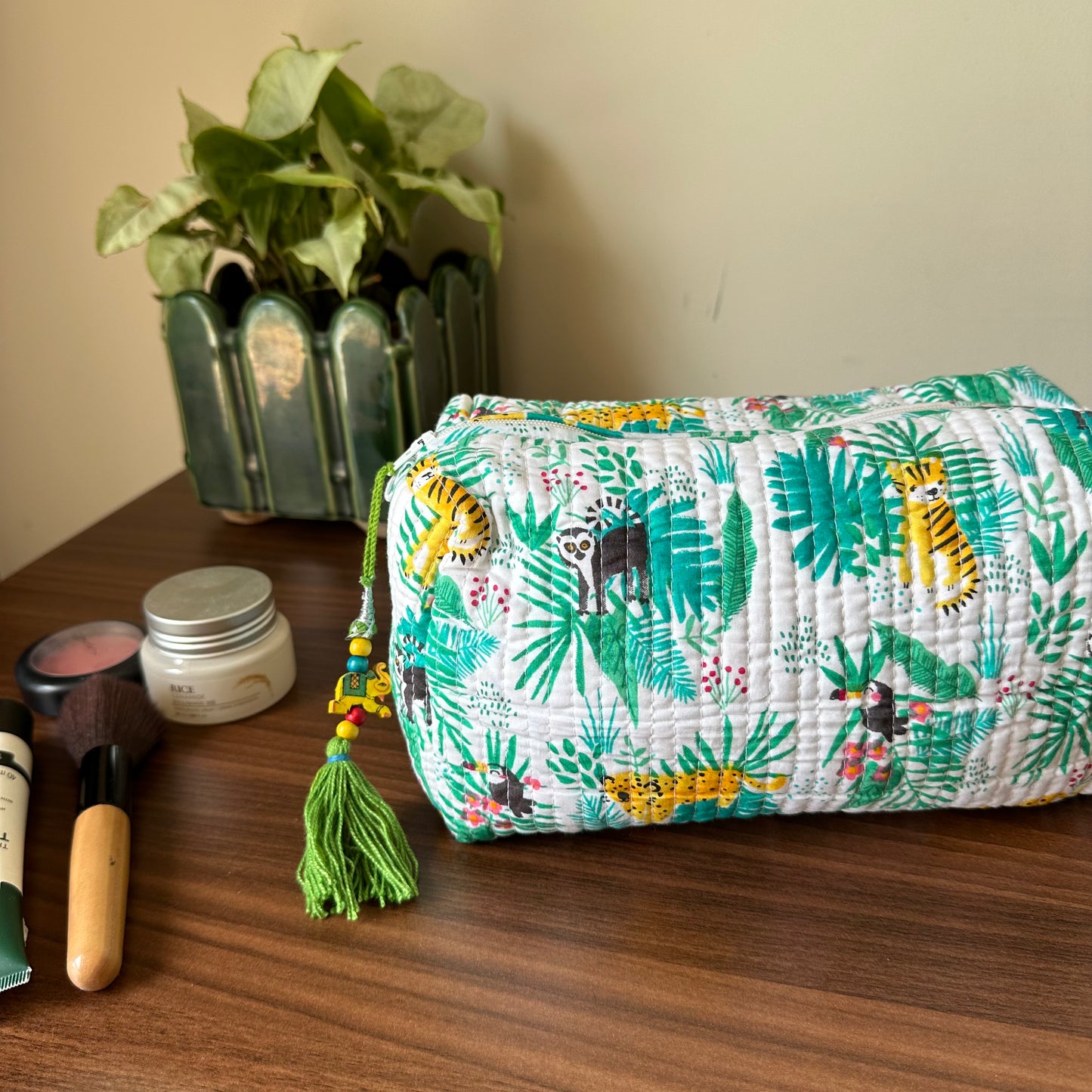 Black Toucan Bird Toiletry Kit