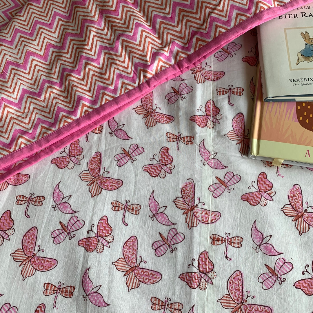 Pink Flying Butterfly Single Dohar