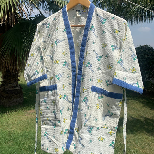 Naughty Blue Giraffe Bathrobe