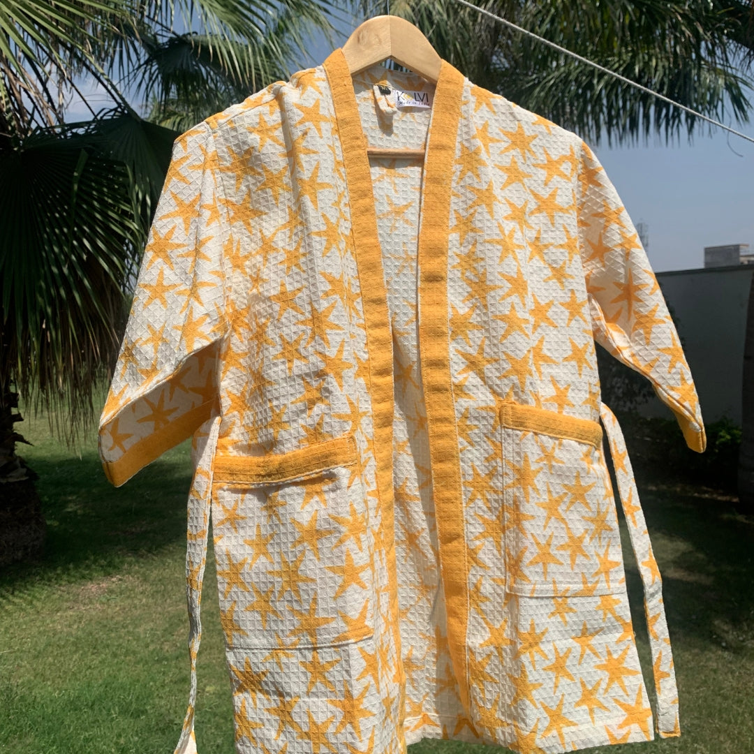 Yellow Star Bathrobe