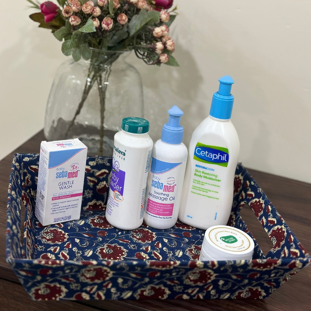 Blue & Red Flowers Trinket Tray