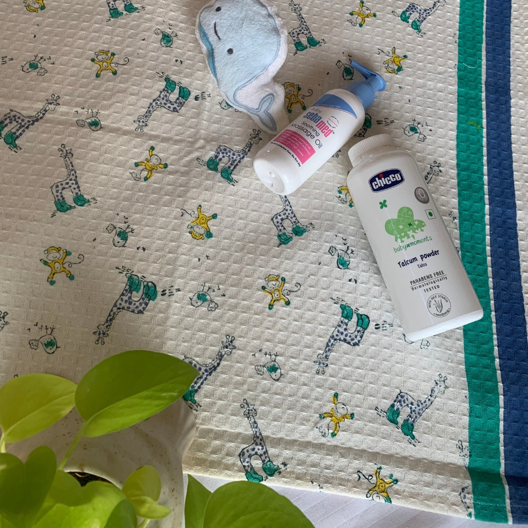 Naughty Blue Giraffe Towel