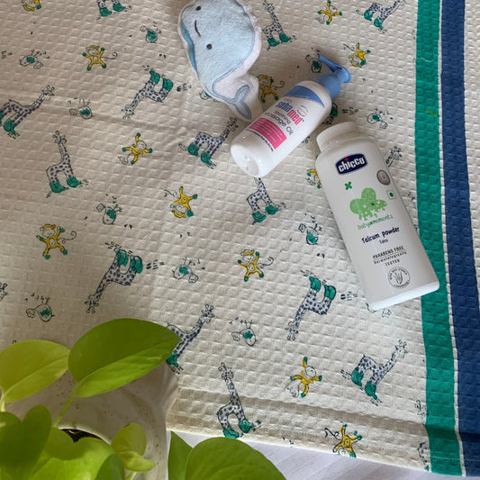 Naughty Blue Giraffe Towel