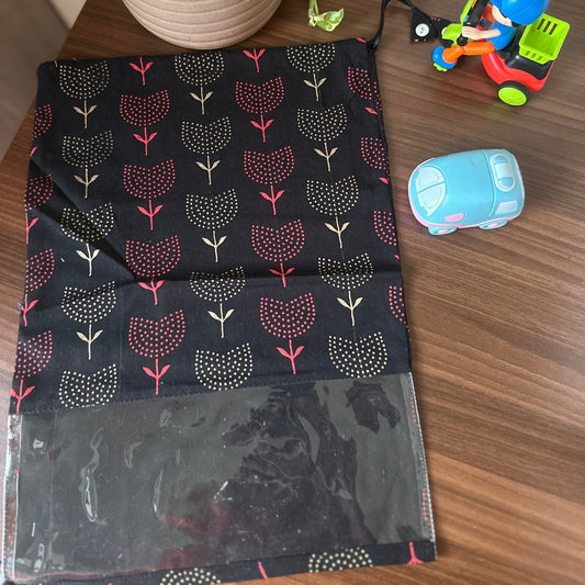 Black Spotty Toy Bag