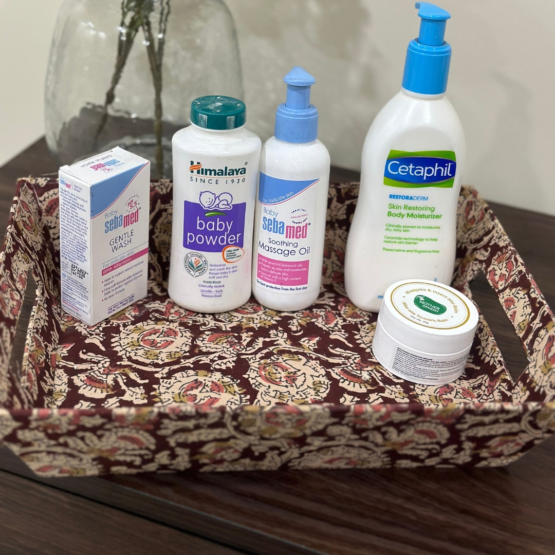 Brown & Pink Flowers Trinket Tray