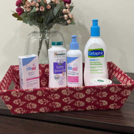 Red & Beige Flowers Trinket Tray