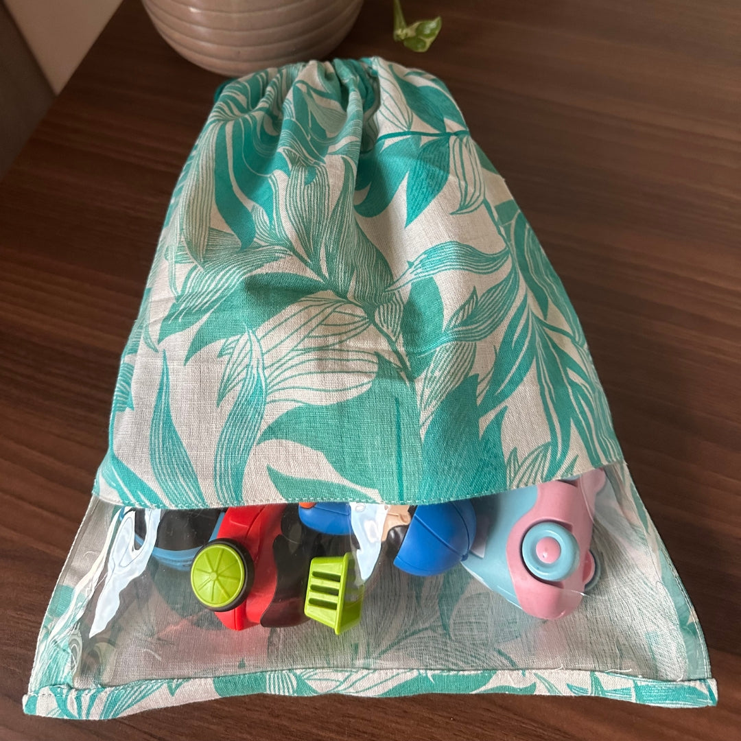 Greens Leaves Toy Bag