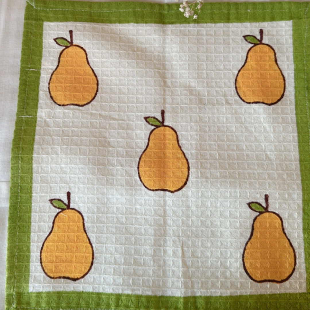 Yellow Pears Face Towel