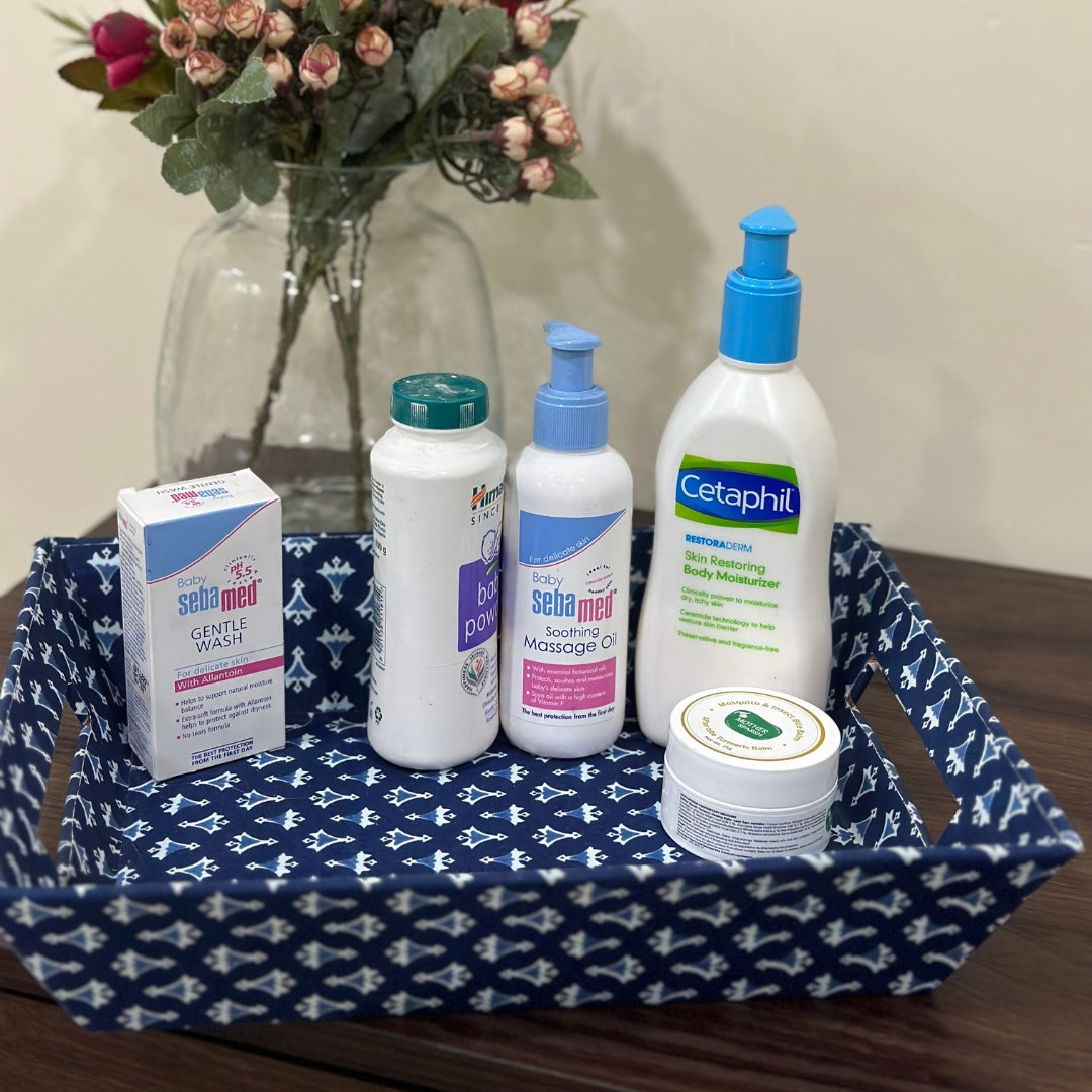 Indigo Triangles Trinket Tray