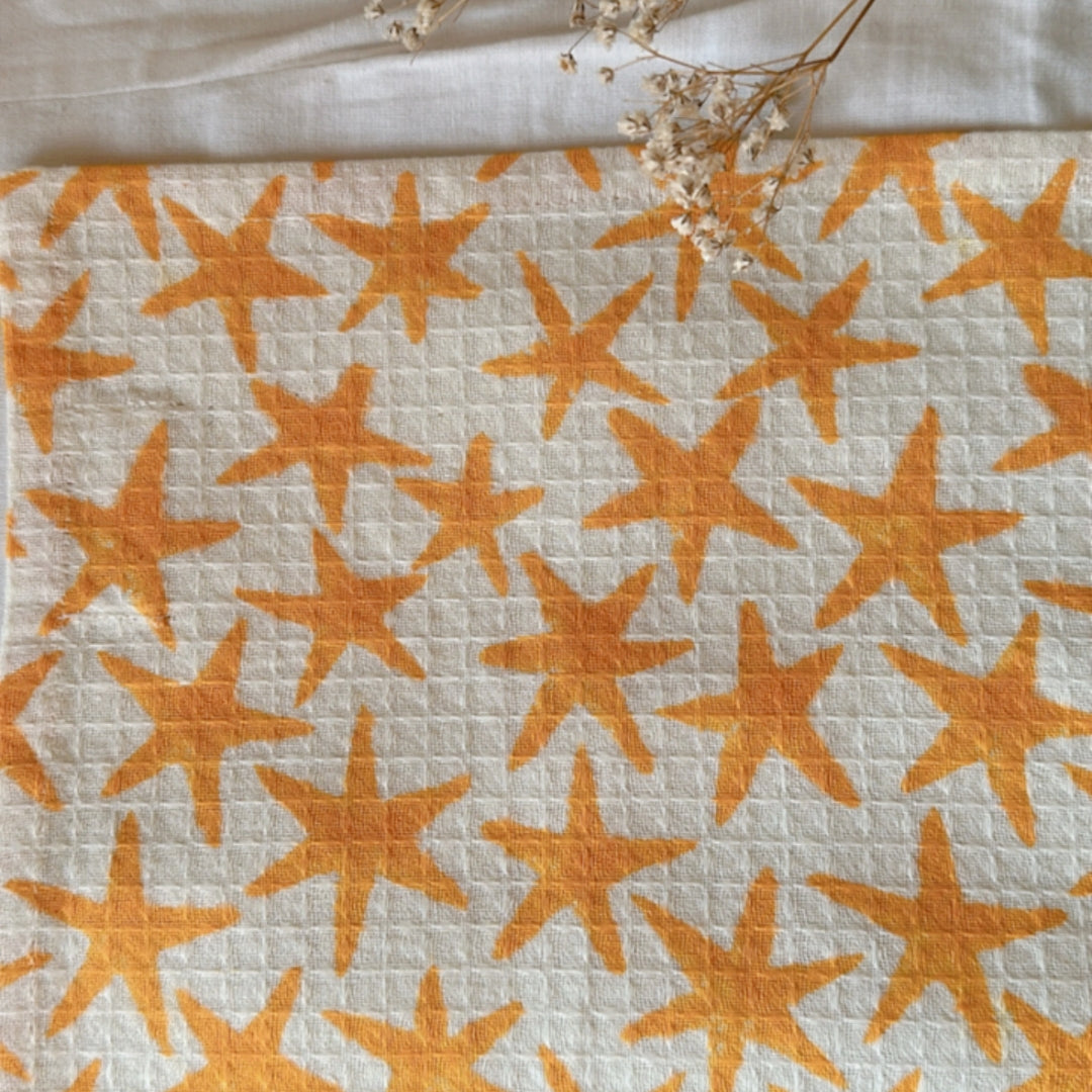 Yellow Star Face Towel