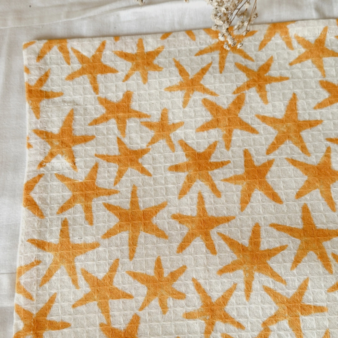 Yellow Star Face Towel