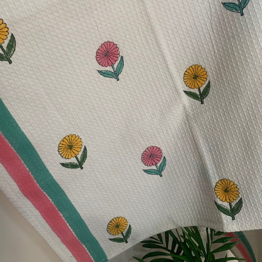 Colourful Flowers Bath Towel