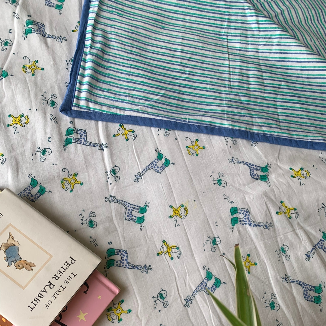 Naughty Blue Giraffe Single Dohar