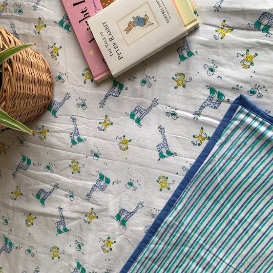 Naughty Blue Giraffe Single Dohar