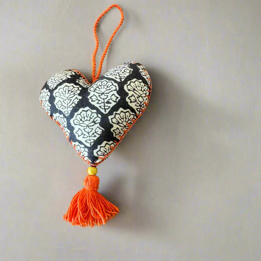Handmade Heart Hanging- Black