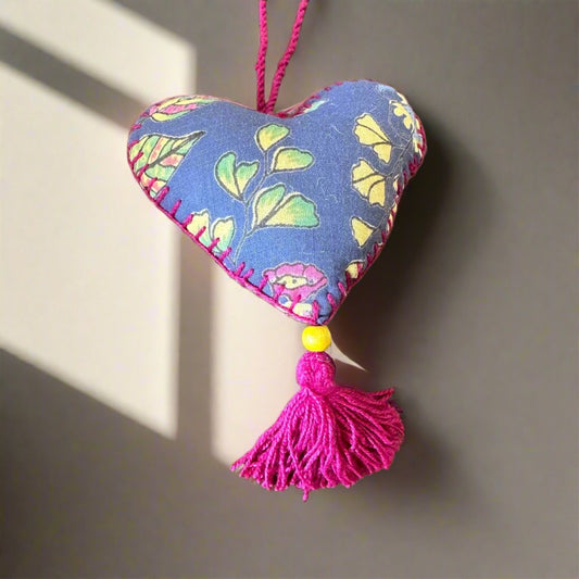 Handmade Heart Hanging- Midnight Blue