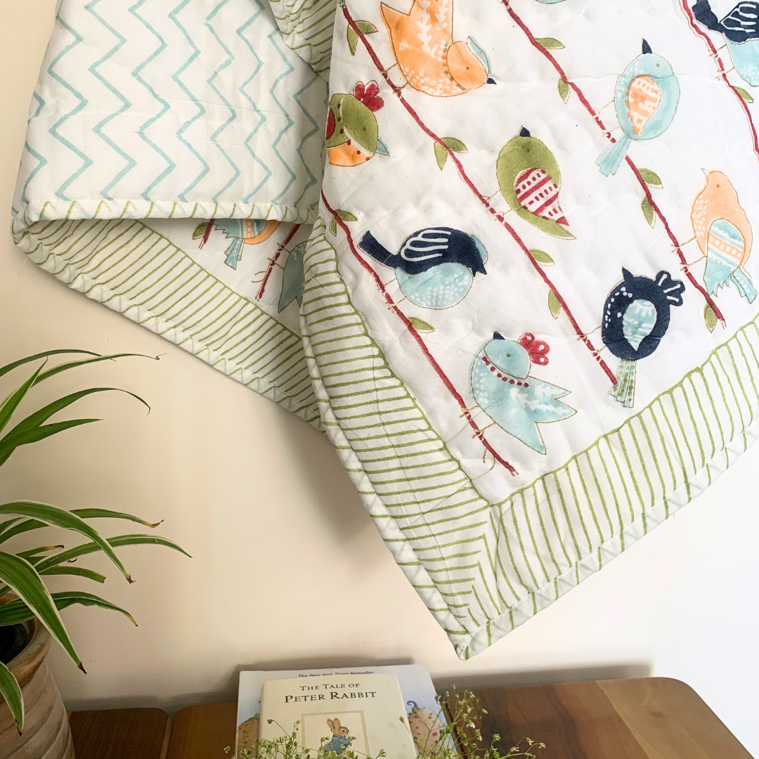 Chirpy Birdies Single Quilt