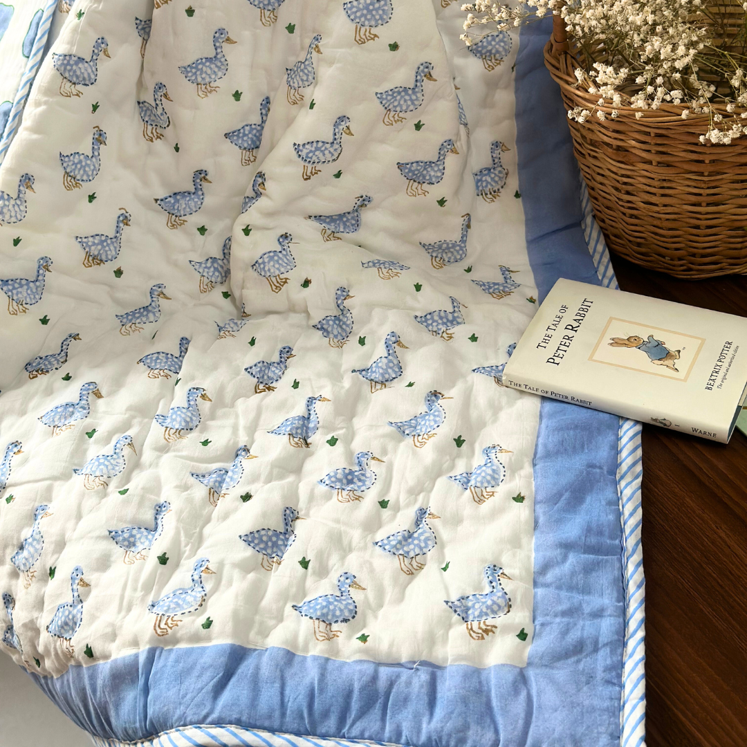 Dancing Ducks Baby Quilt