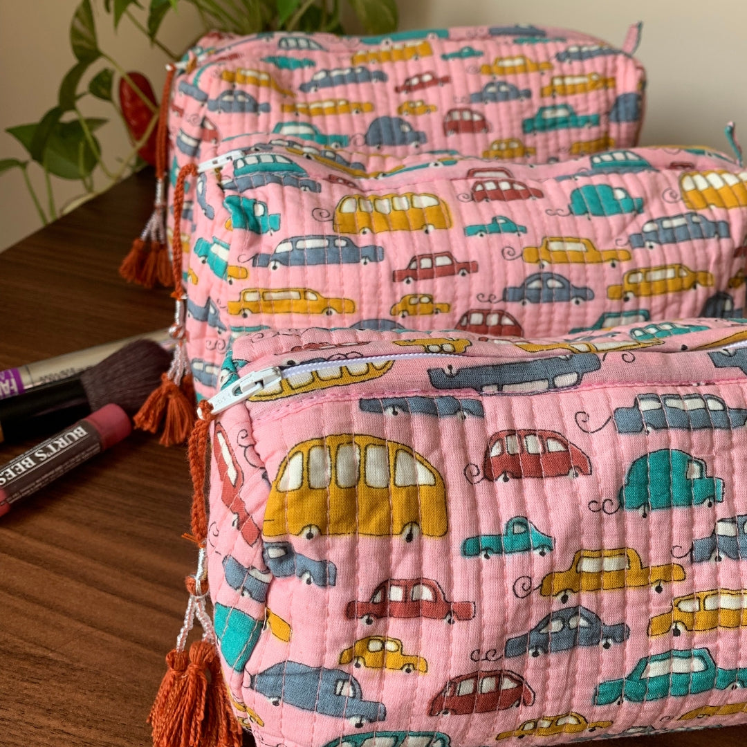 Pink Multi Cars Toiletry Kit