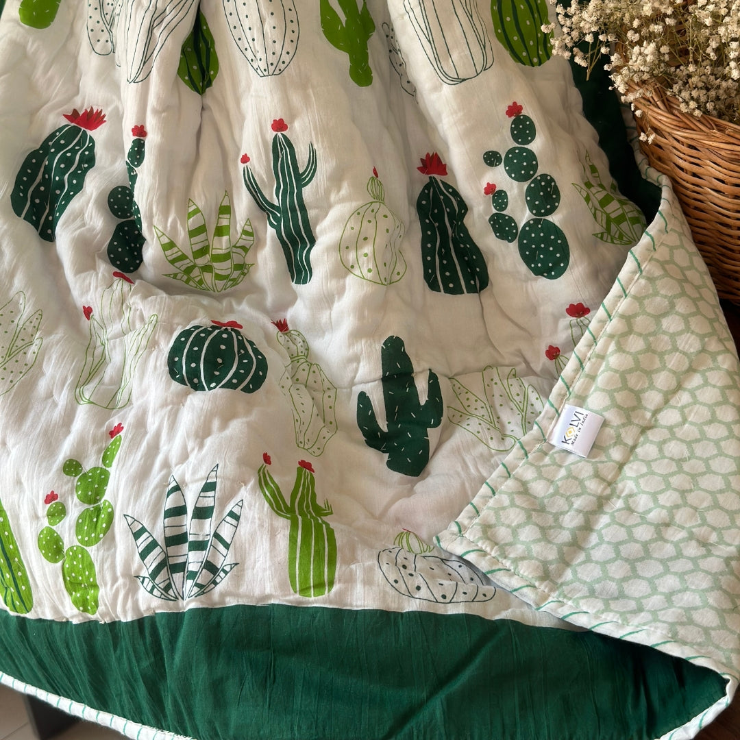 Corny Cactus Baby Quilt