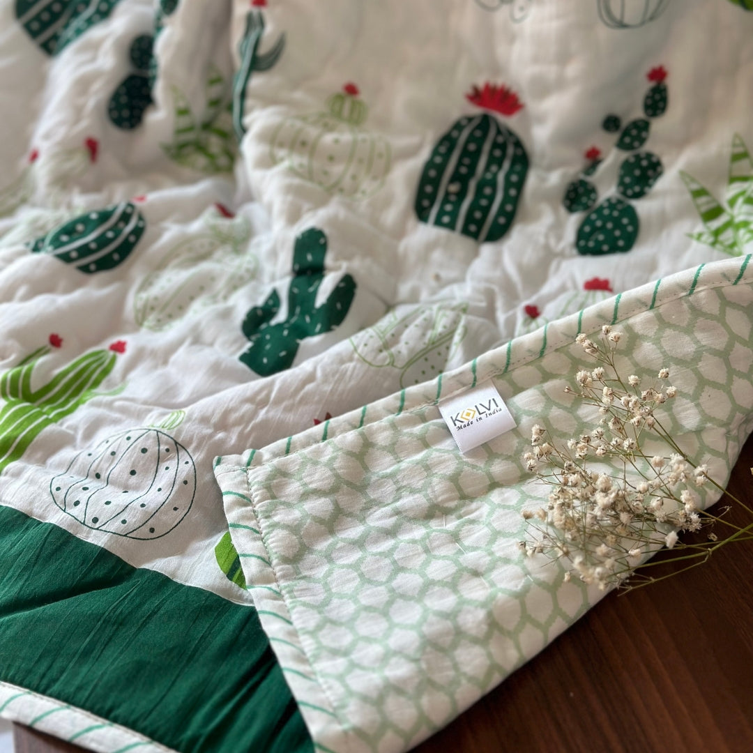 Corny Cactus Baby Quilt