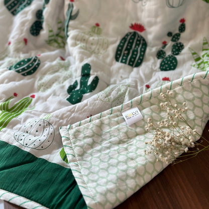 Corny Cactus Baby Quilt