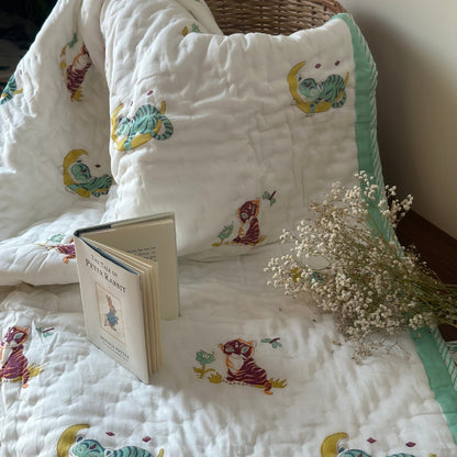 Moon & Tiger Baby Quilt