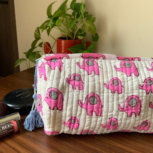 Pink Grey Elle Toiletry Kit