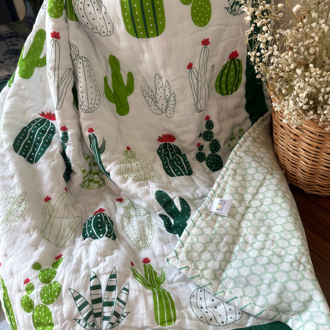 Corny Cactus Baby Quilt
